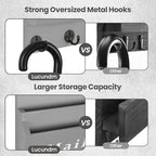 Mail and Key Holder, Wall Key Holder with 2 Mail Organizer Slot and 3 Hooks - Image 4