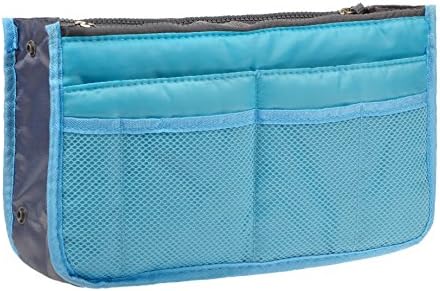 Vercord Purse Organizer Insert for Handbags Bag Organizers Inside Tote Pocketbook Women Nurse Nylon 13 Pockets Blue Medium by Vercord
