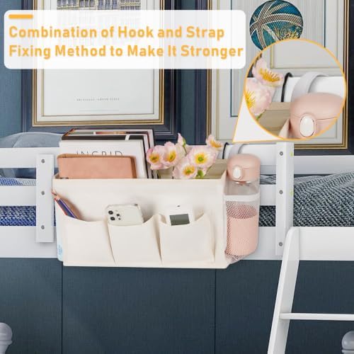 Lilithye Bedside Caddy, Bedside Storage Bag Hanging Organizer for Bunk Bed - Image 2