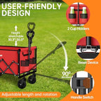 Collapsible Wagon Cart with All-Terrain Wheels, 380LBS Capacity - Image 5