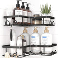 Sakugi Black Corner Shower Caddy Adhesive No Drilling Bathroom Shelves by Sakugi