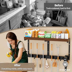 Broom and Mop Organizer Wall Hanging, Broom Hanger Holder Wall Mount - Image 6