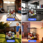 Large Garage Ball Storage Rack with Wheels for Basketball & Soccer - Image 6
