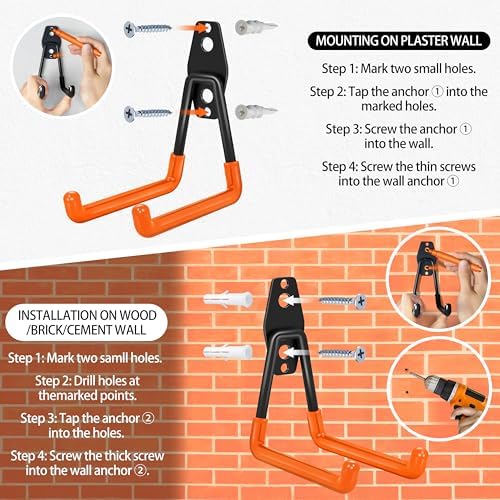 28 Pack Garage Hooks Heavy Duty with Non Slip PVC Coating - Image 6