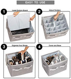 Moteph Shoe Organizer Closet Storage Solution with Clear Cover & Adjustable Dividers for Shoes, Handbags, Blankets, Linen, Clothing (Medium - 16 Pairs, Grey) - Image 2