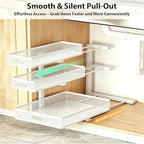 2 Pack Under Sink Organizer, 3-Tier Pull Out Kitchen Cabinet Organizer - Image 6