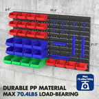 WORKPRO 44PCS Wall Mounted Storage Bins for Garage Storage - Image 4
