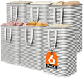 Lifewit 6 Pack Laundry Basket 80L Each, Collapsible Clothes Hamper with Reinforced Handles, Freestanding Waterproof Design for Bedroom and Laundry Room, Black 480L Total by Lifewit