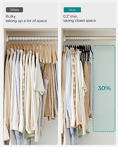 SONGMICS 20-Pack Pants Hangers, Velvet Hangers with Adjustable Clips, - Image 4