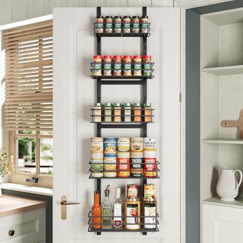 Over the Door Pantry Organizer 5-Tier,Spice Rack Organizer for Cabinet by Purdaz