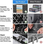 Storage Bags 100L 6Pack Clothes Organization and Storage Containers | Large Blanketfor Bedding, Comforters, Foldable Organizer with Reinforced Handle, Clear Window, Sturdy Zippers, Black - Image 5