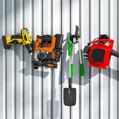 Strong Magnetic Hooks Heavy Duty - 4 Pack Rare Earth Magnets for Garage Utility Storage 20lb Hold | Hang Ladder, Power Tools, Toolbox, Shovel, Broom, Extension Cord (E-Blackpro 4) - Image 3