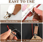Mabor 4Pcs Travel Hat Clip Elastic Hat Holder for Purse Hands-Free - Image 5