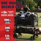 Sekey 400L Double-Decker Wagon, 500 lb Capacity, 50 in Extender - Image 2