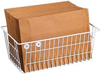 SANNO Freezer Baskets Wire Farmhouse Large Organizer Storage Bins Rack for Storage, Office, Bathroom, Pantry Organization with Handles-Set of 2, 15.7" - Image 7