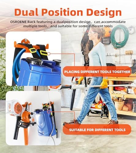 Backpack Blower Rack with Tube Hook, 1 Pack Backpack Blower Wall Mount - Image 6