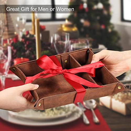 SITHON Valet Tray Desktop Storage Organizer with 2 Compartments - Image 2