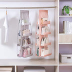AARAINBOW 1 Pack Hanging Handbag Purse Organizer, Bags Organizor for Purse 8 Pockets Wardrobe Closet Space Saving Handbag Storage, 44.5L x 13.5W (B-Light Gray) - Image 5