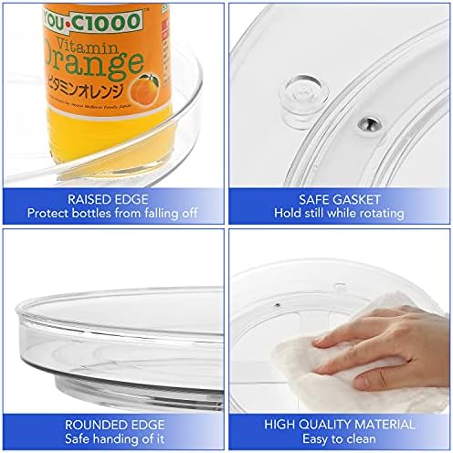 URALFA 2 Pack Lazy Susan Turntable, 10.5 Inch Spinning Cabinet Organizer - Image 6