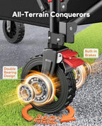 200L Wagons Carts Foldable with Wheels and Brakes for Camping Grocery - Image 5