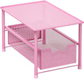 Simple Houseware Stackable Under Sink Sliding Basket Drawer, Pink by SimpleHouseware