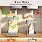 Sevenblue 3-Pack 2-Tier L-Shaped Under Sink Organizers with Sliding Drawers - Image 2
