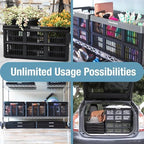 CleverMade Collapsible Utility Crate (Recycled) - 45L - Ocean (3PK) - Image 2