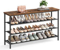 VASAGLE 4-Tier Shoe Rack, 15-18 Pairs, Steel Frame by Unknown