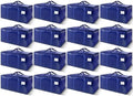 16 Pack Extra Heavy Duty Large Moving Bags with Strong Zipper & Carrying Handles, Sturdy Clothes Storage Bag Totes Bins, Packing Bags Moving Boxes College Moving Supplies, Dark Blue - 33 gal by WTREE