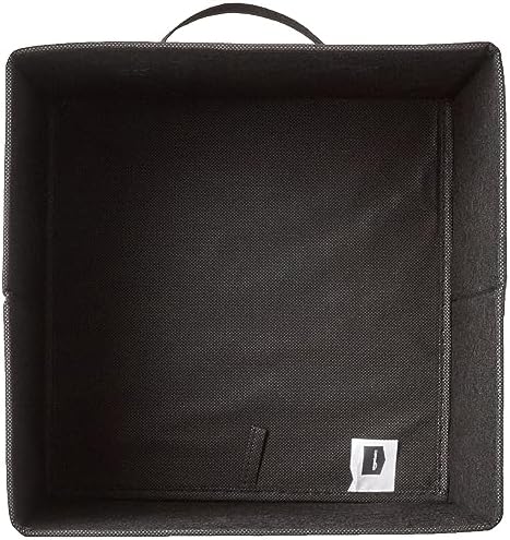 Amazon Basics Collapsible Fabric Storage Cube Bins Organizer with Handles, Organization Containers, Multifunctional, 13" x 13" x 13", Black, 6-Pack - Image 3