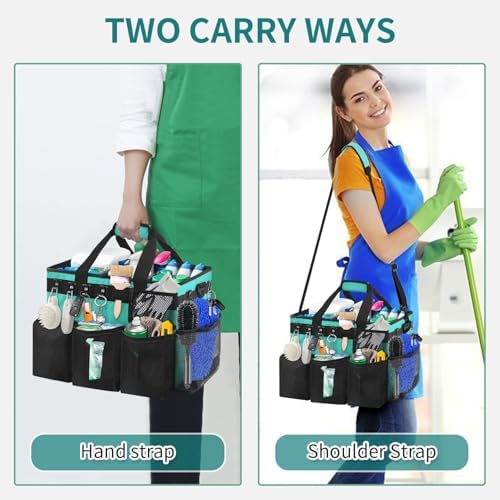 Compact Wearable Cleaning Supplie Bag with Handle Shoulder Straps - Image 6