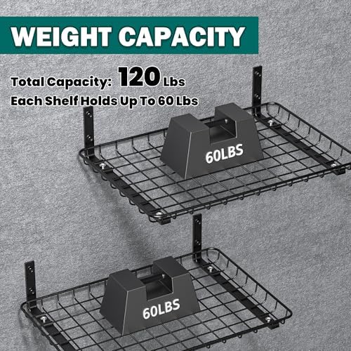 EVERHANGER Garage Wall Shelves 12x18 Inch, Wall Mounted Storage Shelf - Image 4