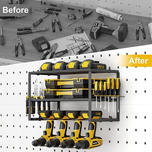 SPACECARE Power Tool Organizer- 2 Pack 3 Layers Rack for 8 Drill Holders - Image 5