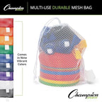 Champion Sports Mesh Equipment Bag – Heavy-Duty Nylon Drawstring Bag with Lock & ID Tag, Breathable Storage Sack for Balls, Swim Gear, Laundry & Toys, Multiple Sizes & Colors - Image 3