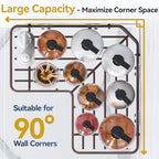 YASONIC Corner Shower Caddy Adhesive, 100% Rustproof Shower Organizer with Soap Holder, No Drill Shower Shelf for Inside Shower, Wall-Mounted Shower Storage for Homes (3 Pack, Bronze) - Image 3
