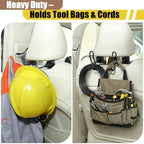 Hard Hat Holder for Truck Car Helmet Organizer, Double Hooks, Black, 2 Pcs - Image 2