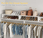 Cidaziya Expandable 1 Tier Shoe Rack for Shoe Cabinet, 1 Tier Stackable White Shoe Shelf Organizer for Closet, Sturdy Metal and Wood Structure, Hold 4-6 Pairs of Shoes - Image 5
