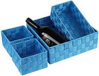 Posprica Woven Storage Baskets for Organizing, Small Black Baskets Cube Bin Container Tote Organizer Divider for Drawer, Closet, Shelf, Dresser, Set of 4(Navy) - Image 4