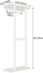 STWWO Wall Towel Rack for Rolled Towels, Towel Storage for Small Bathroom Can Holds 6 Large Towels, 30 inch Towel Racks with Shelf, White - Image 6