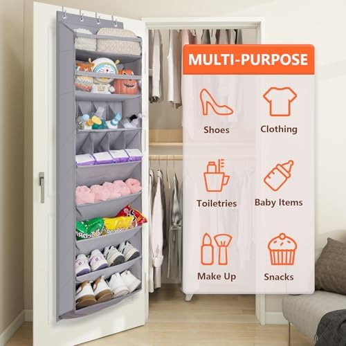 1 Pack Over The Door Shoe Organizer, 8 Shelves Hanging Shoe Organizers, - Image 5