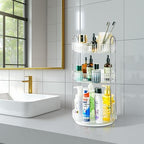 360 Rotating Makeup Organizer, 3 Tier Large Capacity Lazy Susan Bathroom Counter Organizer, Skincare Organizers, Spinning Perfume Organizer & Vanity Organizer Countertop (Silver Clear, 3 Tier) - Image 6