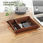 SITHON Valet Tray Desktop Storage Organizer with 2 Compartments - Image 3