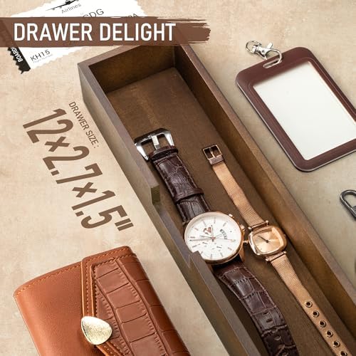 Rebee Vision Key Holder Wall Mount Room Decor, White & Retro Brown - Image 6