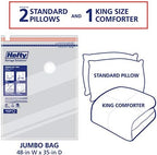 Shrink-Pak Space Bags Vacuum Storage Bags for Bedding Jumbo Compression 3 Pack Clear for Comforters Blankets (3 Jumbo/Bedding Solo) - Image 6