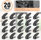 TOPNEW 20 Pack Shoe Slots Organizer Shoe Stacker Space Saver 50% (Black) - Image 3