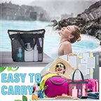 12 Pcs Mesh Shower Caddy Portable 12.2 x 10.24 In Large Gym Shower Bag Bulk with Zipper Quick Dry Shower Bag Hanging Toiletry and Bath Organizer for Swimming Camping Travel College Dorm Beach Sports - Image 6