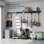 Aking Ace 48 Inch Garage Tool Organizer, Wall Mount 3 Racks 6 Hooks Storage - Image 6