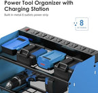 CCCEI Wall Mount Modular Tool Charging Organizer, Blue, 1 Pack, 3 Tier. - Image 2
