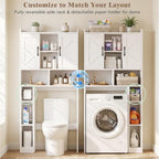 Farmhouse Over The Toilet Storage Cabinet with Barn Door, Reversible Side - Image 4