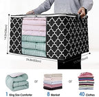 Storage Bags 100L 6Pack Clothes Organization and Storage Containers | Large Blanketfor Bedding, Comforters, Foldable Organizer with Reinforced Handle, Clear Window, Sturdy Zippers, Black - Image 2